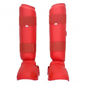 Blue PU Leather Shin and Instep Guards for Karate Martial Arts Training Equipment Unisex Protective Gear Durable - Product Image 3