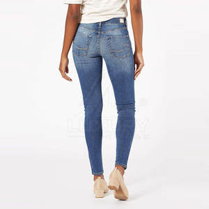 Pantalones vaqueros de mujer de último diseño al por mayor estilo único verano frente plano transpirable Algodón ligero 2025 lavado ligero - Product Image 3