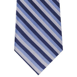 Cravatta in Seta Tommy Hilfiger da Uomo, Modello Village Classic Blu Navy, Taglia Regolare con Design a Righe Texturizzate - Product Image 3