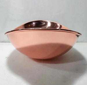 DIVRIS Lavabo sur pied en cuivre poli fait main, design contemporain, à poser sur comptoir, facile à nettoyer, forme unique - Product Image 4