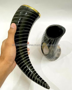 Cuerno de vaca real pulido respetuoso con el medio ambiente hecho a mano, cuerno vikingo para beber, diseño de Animal náutico, decoración del hogar y del Hotel - Product Image 3