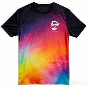 T-shirt de sport pour homme à manches courtes et col rond de haute qualité, séchage rapide, respirant, pour la course à pied, l'entraînement, le basketball, logo personnalisé - Product Image 1