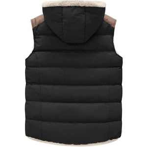 <b>Men</b> Custom <b>Canvas</b> Waterproof Breathable Eco-Friendly Casual Plus Size Puffer Vest <b>Jacket</b> Sleeveless V-neck Zipper Closure 100% - Product Image 2