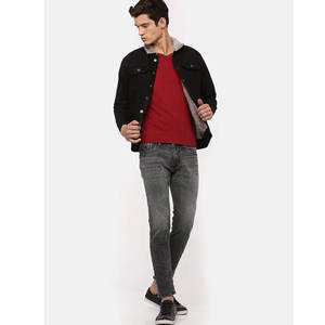 Top moda hombres chaquetas de mezclilla nueva última venta caliente chaqueta de mezclilla Casual clásico elasticidad hombres chaqueta de mezclilla - Product Image 5