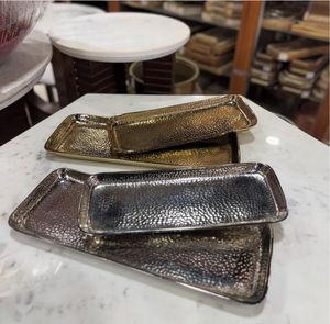ถาดสแตนเลสสตีลรูปสี่เหลี่ยมผืนผ้าสีทองหรูหราสำหรับใช้100% ความปลอดภัยในการรับประทานอาหาร - Product Image 5