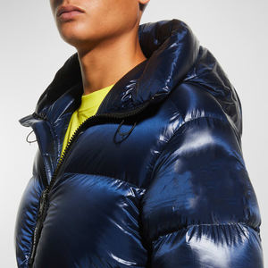 Veste d'hiver unisexe de haute qualité pour homme, veste matelassée brillante, chaude, coupe-vent, capuche, fermeture éclair, veste décontractée isolée, 2026 - Product Image 3