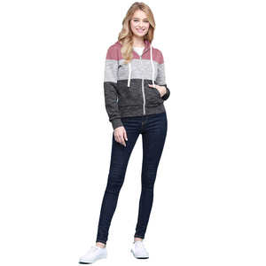 เสื้อฮู้ดผู้หญิงลำลองพิมพ์ลายสำหรับวิ่งออกกำลังกาย ขายส่ง ผลิตจากโพลีเอสเตอร์ 100% ระบายอากาศได้ดี กันลม คอฮู้ด หนา 350 GSM เหมาะสำหรับฤดูหนาว - Product Image 5