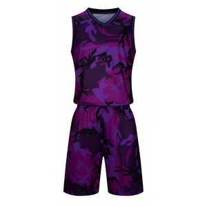 Uniforme de Baloncesto de Camuflaje, Conjunto Deportivo Sublimado Personalizado, Ropa de Baloncesto al por Mayor, OEM, Secado Rápido, Transpirable - Product Image 2