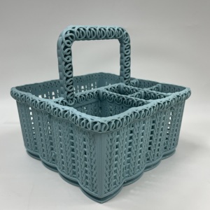 Panier de rangement en plastique intelligent avec poignée pour cuisines, salons, restaurants - Product Image 3