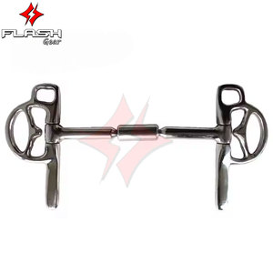 Caballo hecho a medida 5 SS doble articulado boca de rodillo media mejilla broca de conducción Premium alemán plata caballo broca calzones - Product Image 4