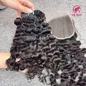 La mejor calidad cruda birmana rizada Genius Weft 100% cruda virgen birmana vietnamita cabello sin procesar un donante precio al por mayor - Product Image 1