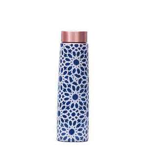 Botella de Agua de Cobre Impresa al por Mayor, Botellas de Agua de Cobre para Gimnasio, Beneficios de la Ayurveda, Diseño con Estampado de Flores - Product Image 2