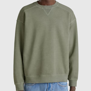 Sudadera de alta calidad para hombre, sudaderas con capucha Boxy Fit, sudaderas de cuello redondo de algodón en blanco, sudaderas con capucha recortadas con hombros caídos, fábrica - Product Image 3