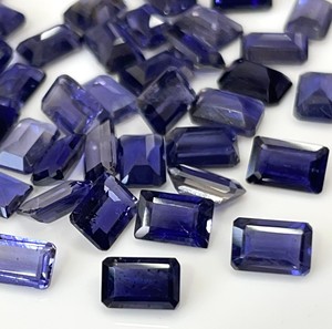 Iolite หินอัญมณีทรงแปดเหลี่ยม6x8มม. ตัดเหลี่ยมเพชรพลอยหลวมคุณภาพสูง - Product Image 2