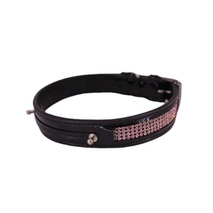 Collar para Perro con Placa de Identificación de Cuero Patentado, Acolchado, Accesorio Premium para Mascotas - Product Image 1