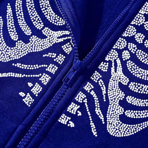 Men Hoodie Heavyweight 100% Cotton Rhinestone Hoodie Manufacturers Rhinestone Hoodie - Product Image 3