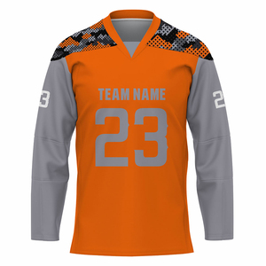Maillot de hockey sur glace professionnel personnalisé avec logo, respirant, 100 % polyester, unisexe, pour adultes, rayé, hiver, faible MOQ - Product Image 5