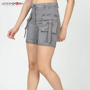 Pantalones cortos de carga transpirables para mujer con bolsillos laterales funcionales y botón Fly Classic para mujer - Product Image 2