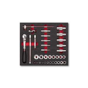 Usag 35-Piece <b>Ratchet</b> Set with Polygonal <b>Sockets</b> and Inserts for <b>Socket</b> Product Use - Product Image 1