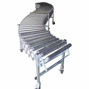 Transportador de rodillos telescópico Flexible ajustable de acero inoxidable, mesa de línea giratoria, carga y descarga, nuevo - Product Image 3