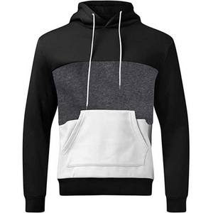 Venta al por mayor nuevo diseño personalizado pulóver en blanco casual básico 100% algodón de alta calidad hombres Sudadera con capucha y sudadera contraste bloque de color - Product Image 5