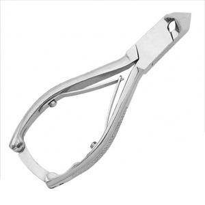 Empujador de cutículas de hoja curva, material de acero, cortador encarnado, pinzas para uñas con mango impreso para dedos de los pies, resorte de barril - Product Image 1