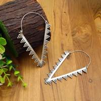 Boucles d'oreilles géométriques Triangle Argent doré Boucles d'oreilles Ethnique Géométrique rustique hippie gitane jolie boucle d'oreille festival bohème