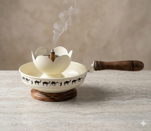 Luxury Round Arabic Incense Bakhoor Burner Mother of Pearl Inlay Wood <b>Candle</b> Holder with Tea Scent Mubkhar <b>Gift</b> for Ramadan - Product Image 1