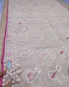 Precio barato de alta calidad Dhakai Jamdani Sharee Calidad de exportación para mujeres TELA JAMDANI Azul VERDE Dorado Rojo de Bangladesh - Product Image 3