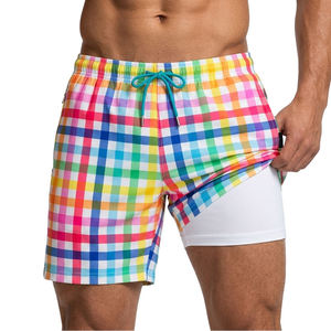 New <b>Men's</b> Tropical Leaf Print Board Shorts Quick Dry Drawstring Elastic Waist Casual Swim <b>Trunks</b> Short Length - Product Image 5