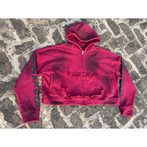 Conjunto de Sudadera y Pantalones Deportivos de Invierno para Tallas Grandes, Estampado Desgastado, Transpirable, 480 GSM, 100% Algodón, Felpa Francesa, Sudadera con Capucha Extra Grande, Personalizable - Product Image 5