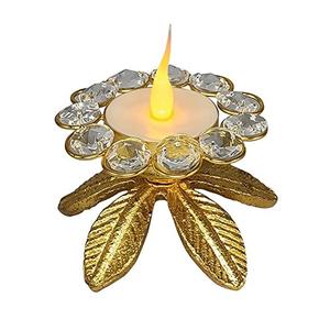 Portavelas votivo de flor de loto de cristal, portavelas para mesa, boda, comedor y fiesta - Product Image 3