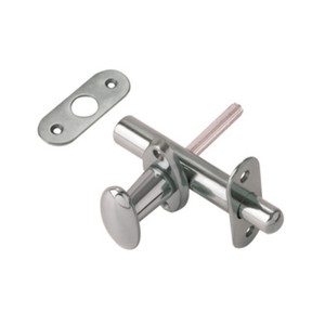 Catenaccio a cremagliera con pomolo B.T. mm.80 Cromo Satinato - Product Image 1