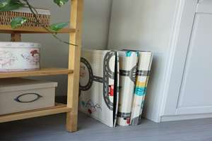 เสื่อโฟมรองพื้นสำหรับเด็กพับเก็บได้พรมสำหรับกิจกรรมเล่นเกมในร่ม XPE กันน้ำรูปแบบการแข่งขันรถยนต์ - Product Image 5