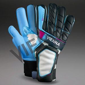 Gants de gardien de but professionnels de haute qualité VIENNA INDUSTRY Latex allemand Respirant Fabriqué sur mesure Antidérapant Sangle réglable Crochet - Product Image 2