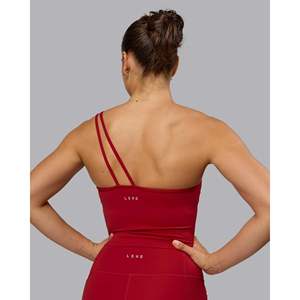 Vivid Skimmer Shelf <b>Bra</b> Tank-Cherry Red Running & Gym Apparel - Product Image 3