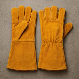 ถุงมืองานเชื่อมหนังแบบแยกสำหรับงานหนักถุงมือนิรภัยสำหรับใช้ในงานอุตสาหกรรมทนไฟทนความร้อน - Product Image 3