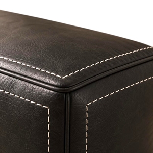 Brown Genuine Leather Handmade Durable Storage Ottoman Cube <b>Stool</b> Modern Midcentury Antique Accent Seat for <b>Bedroom</b> Hotel Villa - Product Image 3