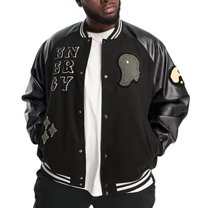 Veste en cuir personnalisée Broderie en chenille Lettre en laine Bomber Varsity École Collège Université 2026 Veste de baseball Varsity - Product Image 1