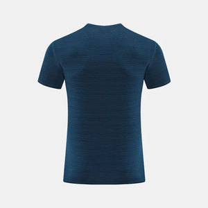 เสื้อยืดออกกำลังกายแห้งเร็วของผู้ชายแบบ2023ใหม่ผ้าคอตตอน/ใยไม้ไผ่ระบายอากาศได้220ก. เสื้อถักแขนสั้นลายพื้น - Product Image 3