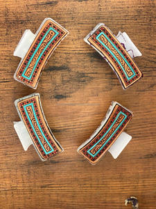 กิ๊บหนีบผมหนังวัวสำหรับผู้หญิงทำด้วยมือสไตล์ตะวันตกมาใหม่ - Product Image 3