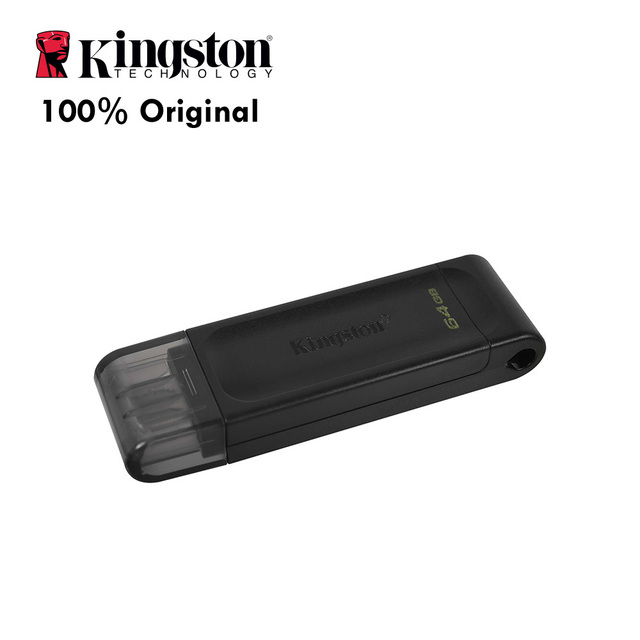 For DataTraveler 70 USB 3.2 Gen 1 Type-C DT70 64GB Black New in Stock Encrypted Flash Drive