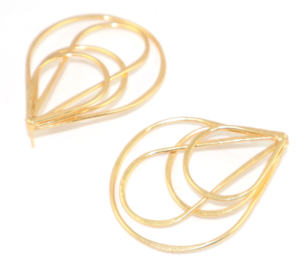 ต่างหูแบบห้อยทรงลูกแพร์ชุบทอง 22K สไตล์โบฮีเมียน ดีไซน์หรูหรา สำหรับผู้หญิง ขายส่ง - Product Image 3