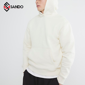 เสื้อฮู้ดสวมหัวโอเวอร์ไซส์ของผู้ชายเสื้อกันหนาวผ้าฝ้ายน้ำหนักเบา3D สำหรับพิมพ์พัฟไหล่ตกออกแบบโลโก้ได้ตามต้องการ - Product Image 1