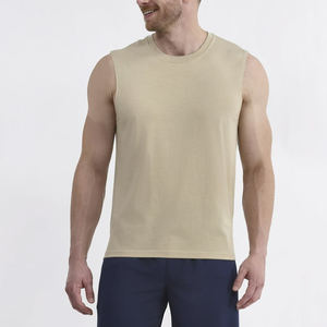 Nueva ropa deportiva de verano sin mangas por encargo para hombre, camiseta sin mangas con cuello redondo para hombre, camiseta sin mangas para hombre - Product Image 3