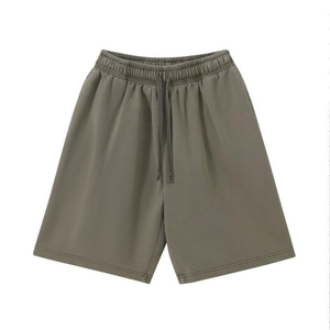 Shorts amples et respirants pour hommes, noir délavé, coupe décontractée, taille élastique, style streetwear, personnalisables, en tissu épais, pour le quotidien - Product Image 5