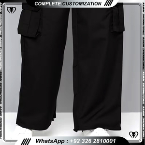 Venta al por mayor Cargo Pant Men Jogging Track Cargo Pants Custom Cotton Slim Fit Stacked Pants Cargo Pants For Men - Product Image 3