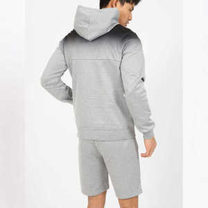 Venta al por mayor personalizado pulóver sudaderas con capucha pantalones cortos y Sudadera con capucha Jogger conjunto de alta calidad francés Terry 100% algodón hombres Sudadera con capucha conjunto corto - Product Image 2