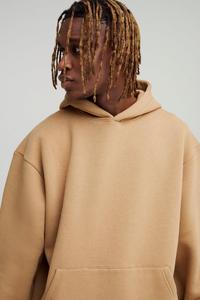 ชุดสเวตเตอร์ว่างเปล่ามีฮู้ดแบบมีซิปสำหรับผู้ชายเครื่องแต่งกายแนวสตรีทโอเวอร์ไซส์โลโก้ออกแบบได้ตามต้องการ - Product Image 3