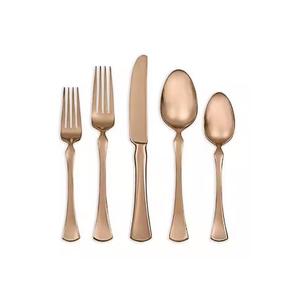 Service de couverts en métal avec poignée en bois pour cuisine traditionnelle rustique, table à manger, idéal pour un usage quotidien et les fêtes - Product Image 1